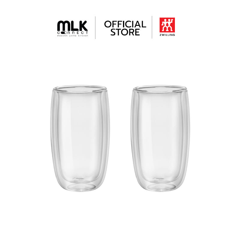 แก้วดับเบิ้ลวอลล์ ZWILLING Latte Macchiato เซท 2 ชิ้น   รุ่น Sorrento เก็บรักษาความร้อนและเย็น  350 มล. สีใส N39500078_0